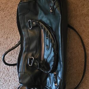 Tictok Viral Black Leather Bag